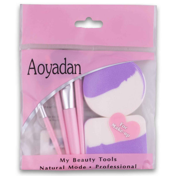 Aoyadan, Makeup Brush & Sponge Set 7 Piece - Cosmetic Connection