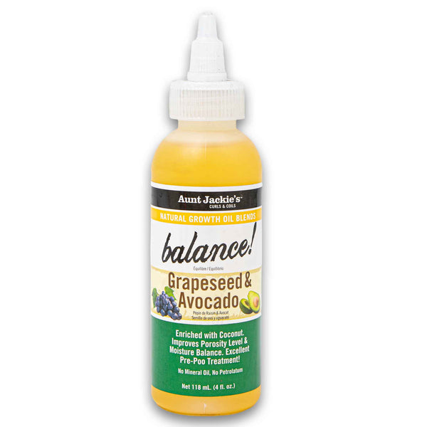 Balance! Grapeseed & Avocado Natural Growth Oil 118ml