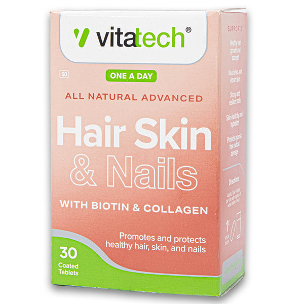 Hair Skin & Nails with Biotin & Collagen 30 Coated Tablets