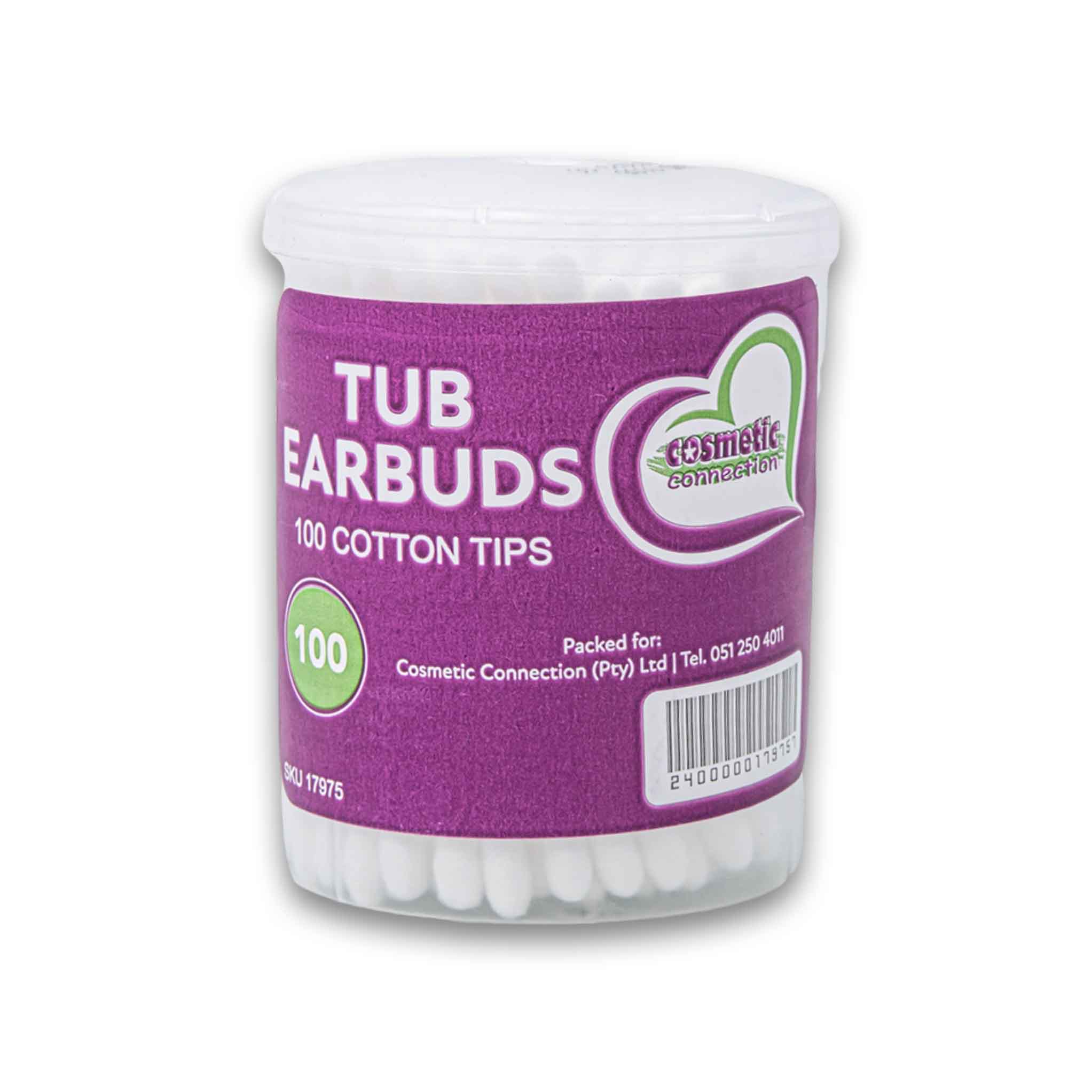 Cotton Earbuds Tub 100 Pack – Cosmetic Connection