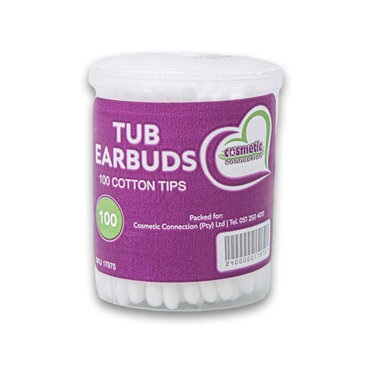 Cosmetic Connection, Cotton Earbuds Tub 100 Pack - Cosmetic Connection