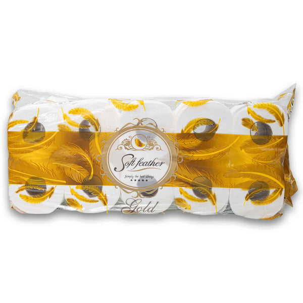 Soft Feather, Gold Toilet Paper 2 Ply 10 Pack - Cosmetic Connection
