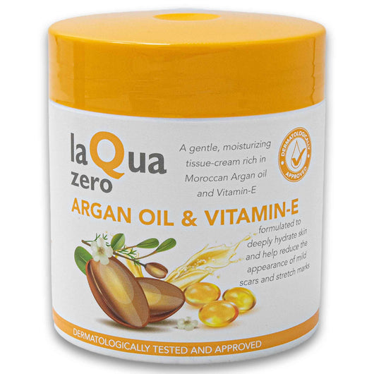 Laqua Zero, Argan Oil & Vitamin-E Tissue Cream 500ml - Ultimate Skincare Solution - Cosmetic Connection