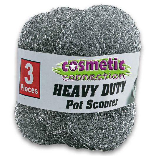 Cosmetic Connection, Heavy Duty Pot Scourer for Pots and Pans 3 Piece - Cosmetic Connection