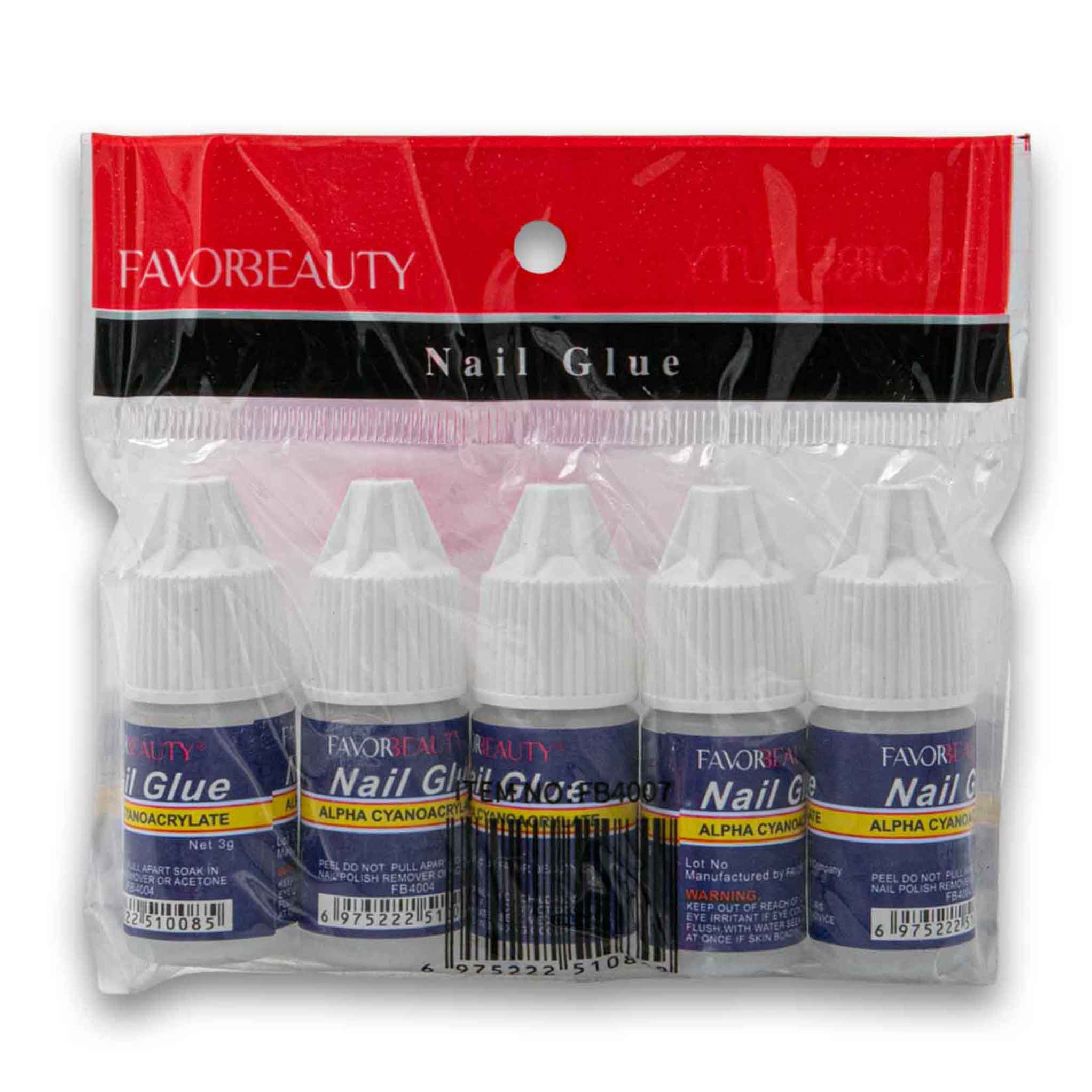 Nail Glue Alpha Cyanoacrylate 3g 5 Pack Cosmetic Connection