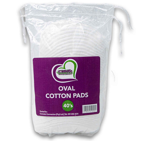 Cosmetic Connection, Oval Cotton Pads 40 Pack - Cosmetic Connection