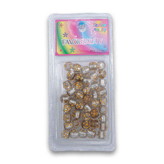 Naturally Flawless, Fashion Plastic Glitter Star Hair Beads Assorted - Cosmetic Connection