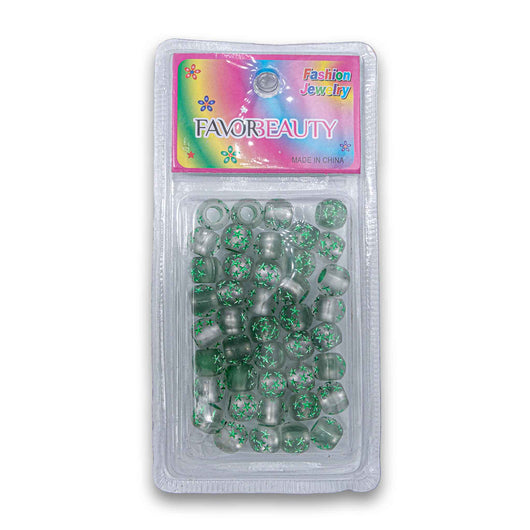 Naturally Flawless, Fashion Plastic Glitter Star Hair Beads Assorted - Cosmetic Connection