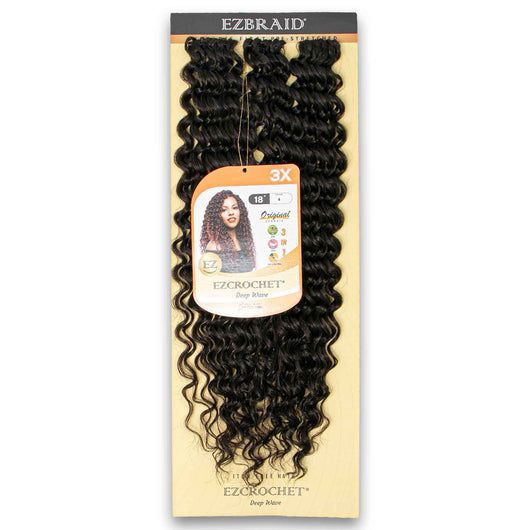 EZBRAID, EZCROCHET Deep Wave 18" 3 Pack - Cosmetic Connection