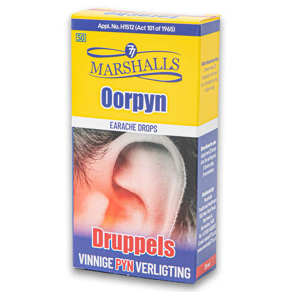 Marshalls, Earache Drops Quick Relief 20ml - Cosmetic Connection