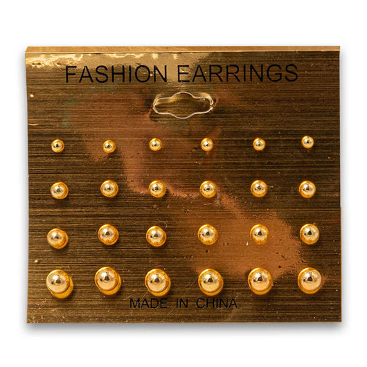 Naturally Flawless, Fashion Round Earrings 12 Pair - Cosmetic Connection