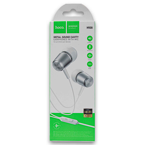 Hoco, Metal Sound Cavity Earphones with Mic - Cosmetic Connection