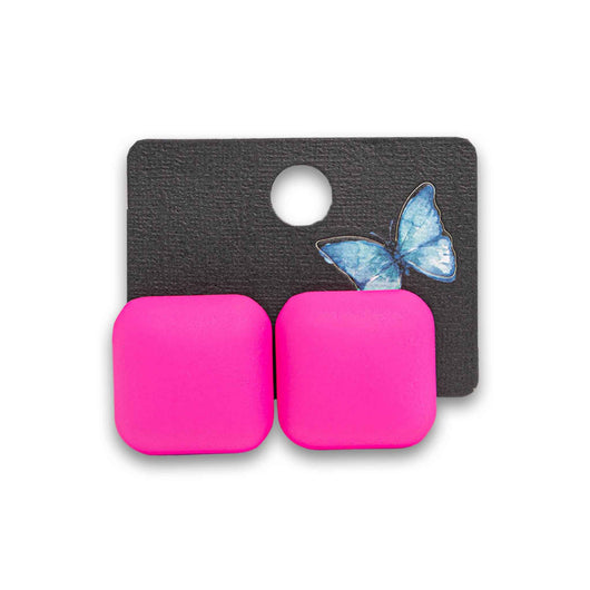 Naturally Flawless, Fashion Earrings Square Stone - Assorted Colour - Cosmetic Connection