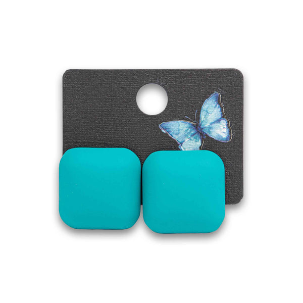 Naturally Flawless, Fashion Earrings Square Stone - Assorted Colour - Cosmetic Connection