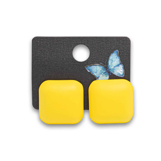 Naturally Flawless, Fashion Earrings Square Stone - Assorted Colour - Cosmetic Connection