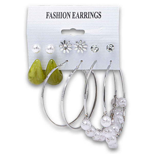 Naturally Flawless, Fashion Pearl Earrings 6 Pair - Cosmetic Connection