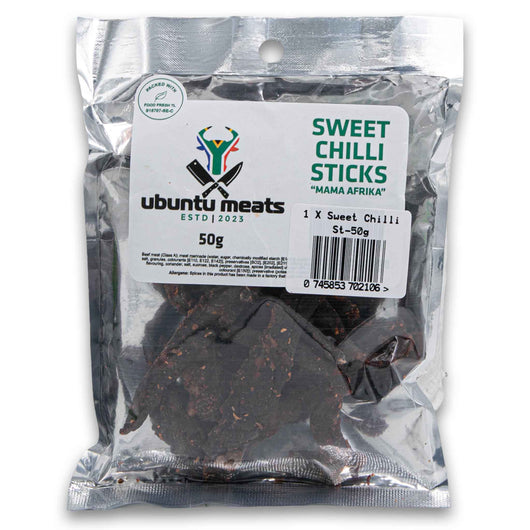 Ubuntu Meats, Sweet Chili Biltong Sticks 50g - Cosmetic Connection