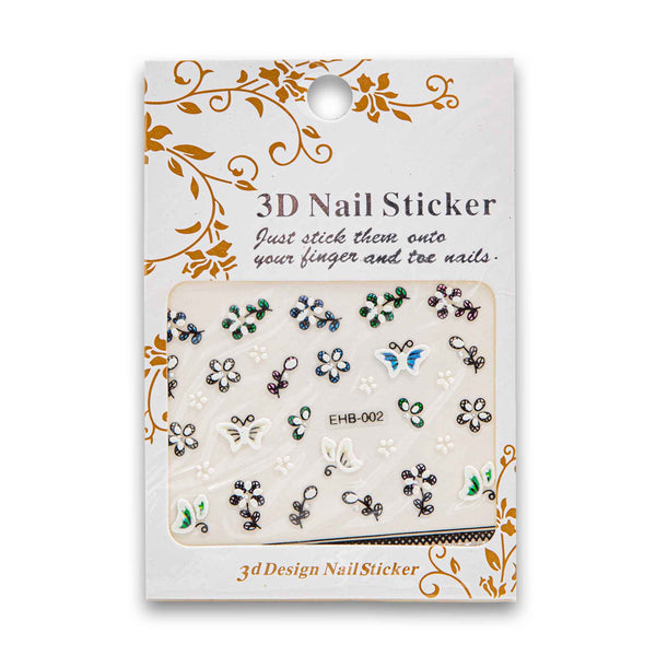 Nail Stickers, Nail Art 3D Design Assorted Color - Cosmetic Connection