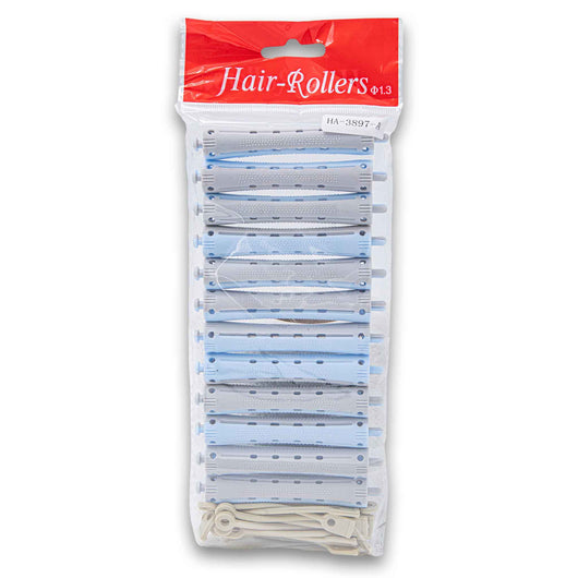 Naturally Flawless, Hair Rollers plus Elastic 12 Pack - Assorted Colour - Cosmetic Connection