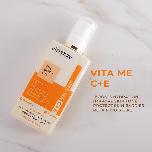 Afri Pure, The Body Oil Vita-Me C+E 180ml - Cosmetic Connection