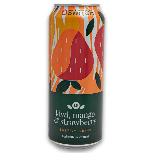 Kiwi Mango & Strawberry Energy Drink High Caffeine 500ml