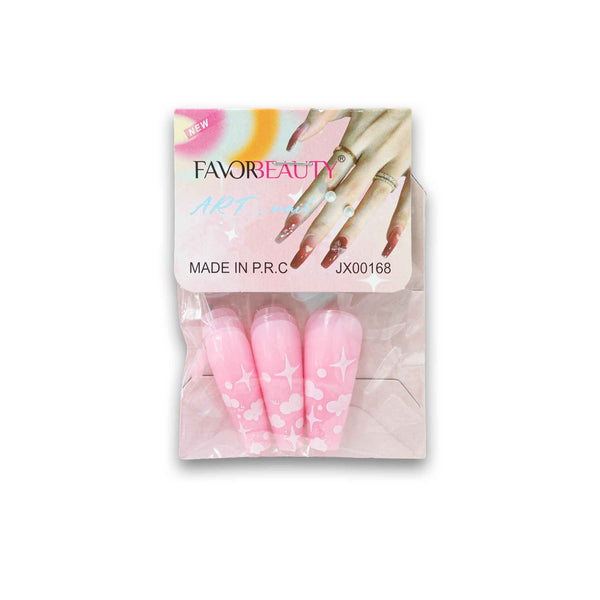 Nail Art False Nail Tips 10 Piece - Assorted Colour