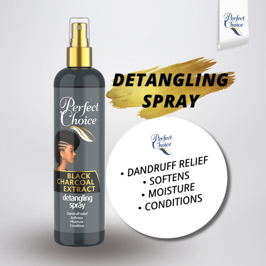 Perfect Choice, Black Charcoal Extract Detangling Spray 350ml - Cosmetic Connection