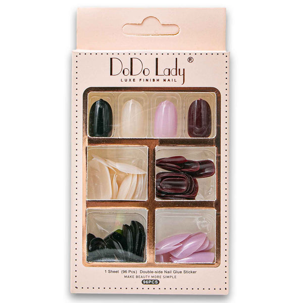 Luxe Finish Nail Double-side Nail Glue Sticker 96 Piece - Assorted Colour