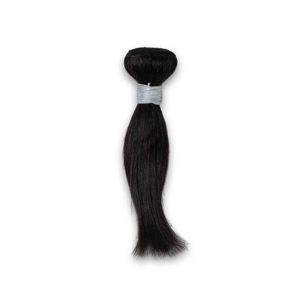 Sleek Straight 100% Brazilian Human Hair Bundle 8" #1 90g