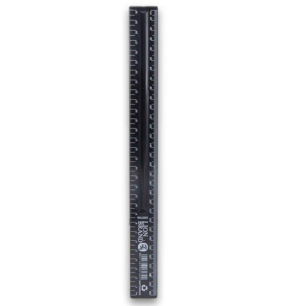 Shatterproof Ruler 30cm Black