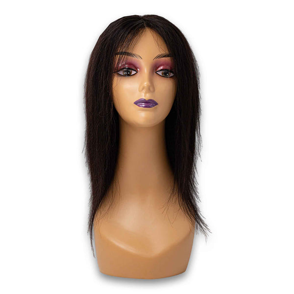 Handmade 100% Brazilian Human Hair Wig Sleek Straight Bob 12" - Mannequin Not Included