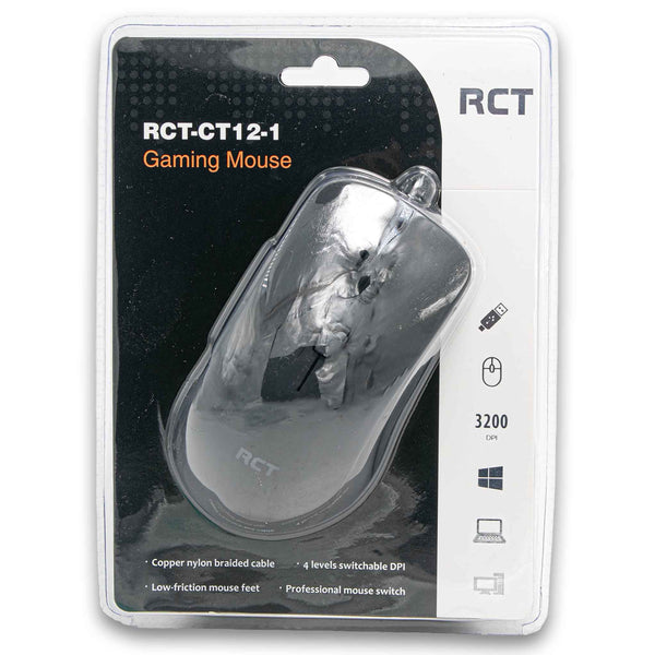 RCT Faming Corded USB Black Mouse