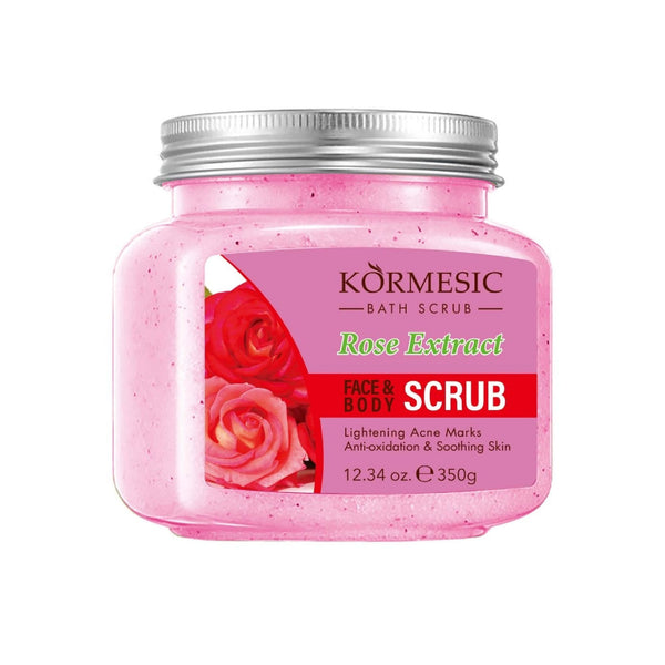 Face & Body Bath Scrub Rose Extract Anti-oxidation & Soothing Skin 350g