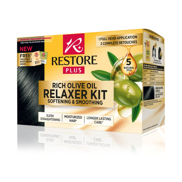 Rich Olive Oil Relaxer Kit Softening & Smoothing - 1 Full Head