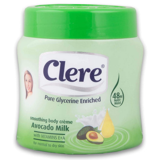 Clere, Smoothing Body Cream Avocado Milk 300ml - Cosmetic Connection