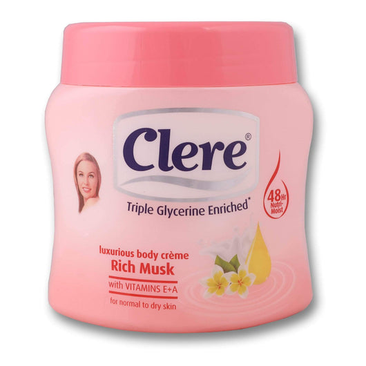 Clere, Luxurious Body Cream Rich Musk 300ml - Cosmetic Connection