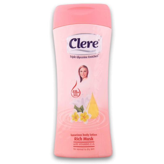 Clere, Luxurious Body Lotion Rich Musk 400ml - Cosmetic Connection