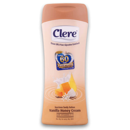 Clere, Luscious Body Lotion Vanilla Honey 400ml - Cosmetic Connection