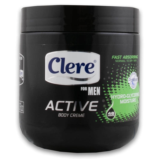 Clere, Men Active Body Cream 450ml - Cosmetic Connection