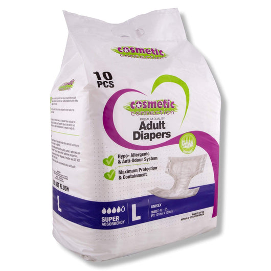 Cosmetic Connection, Premium Adult Unisex Diapers 10 Pack - Cosmetic Connection