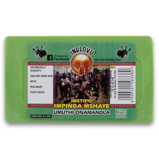 Indlovu, Instipo Impinda Mshaye 150g - Body Soap Bar - Cosmetic Connection