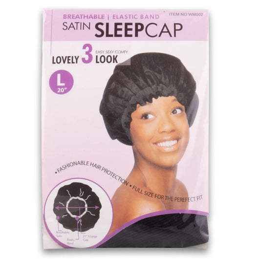 Belleza, Satin Sleep Cap - Breathable Elastic Band - Cosmetic Connection