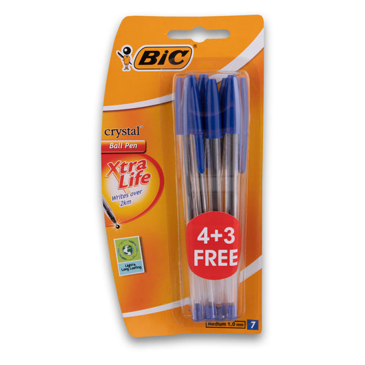 BIC, Crystal Ball Pen Medium 1mm  - 7 Pack - Cosmetic Connection