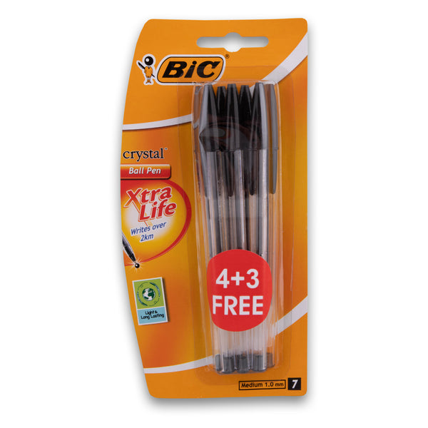 BIC, Crystal Ball Pen Medium 1mm  - 7 Pack - Cosmetic Connection