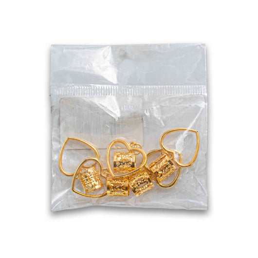 Cosmetic Connection, Fashion Hair Dreadlock Beads 5 Pack - Gold Jewel - Cosmetic Connection