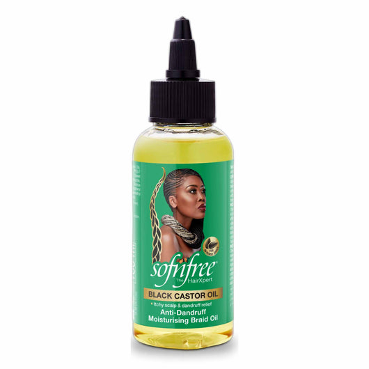 Sofnfree, Anti-dandruff Moisturising Braid Oil 100ml - Black Castor Oil - Cosmetic Connection