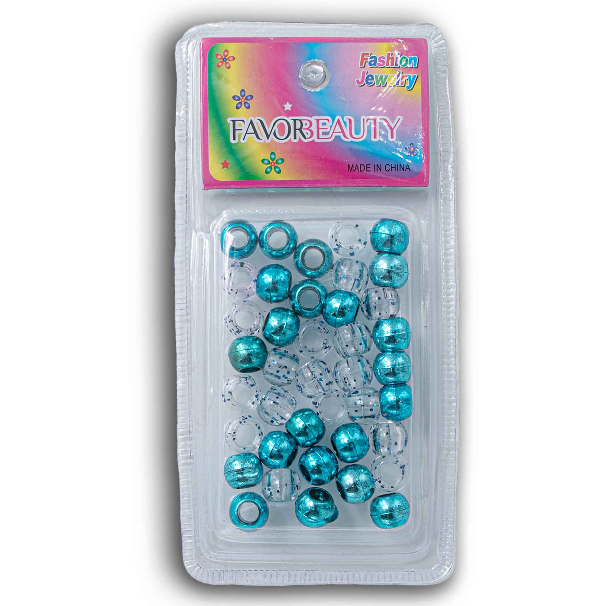 Fashion Hair Plastic Clear Beads - Small