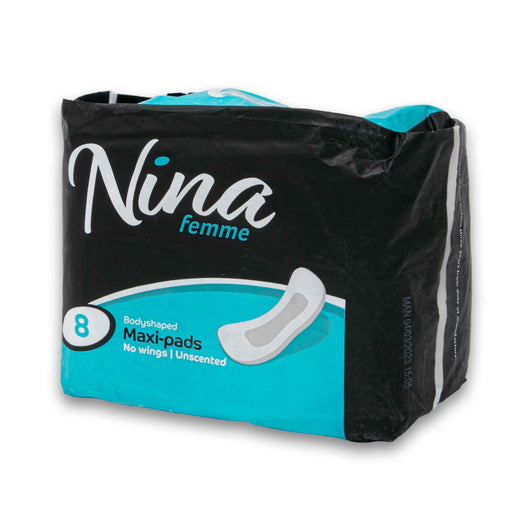 Nina Femme, Body-shaped Maxi Pads No Wings 8 Pack - Cosmetic Connection