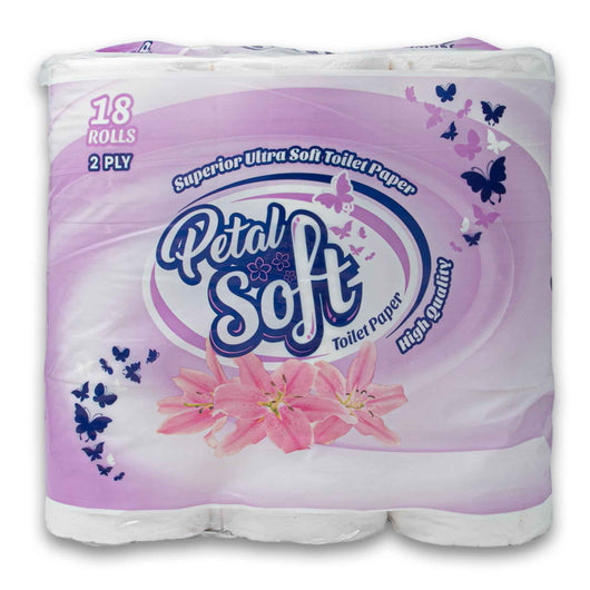 Petal Soft, Ultra Soft Toilet Paper 18 Rolls - 2 Ply 200 Sheets - Cosmetic Connection