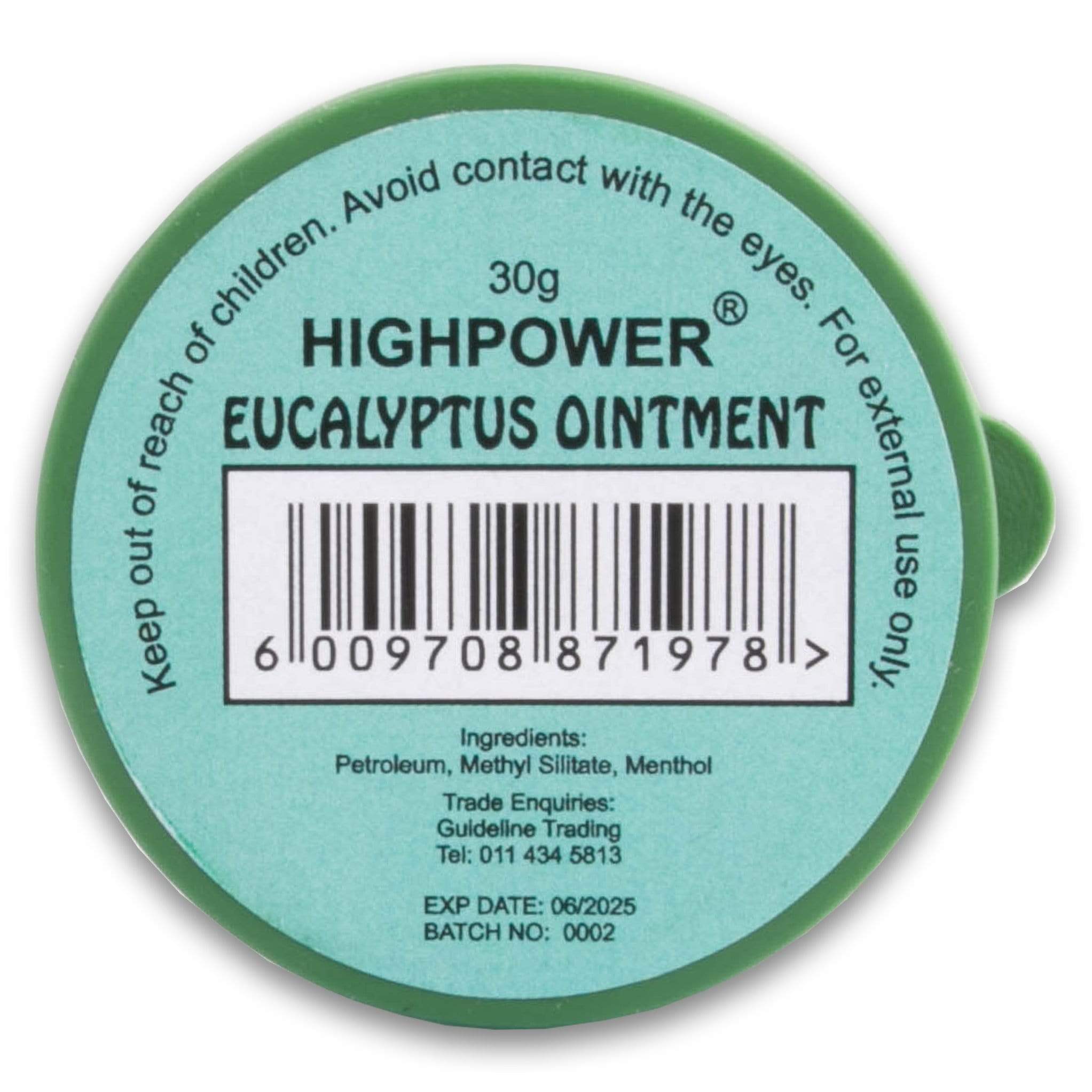 Eucalyptus Ointment 30g – Cosmetic Connection